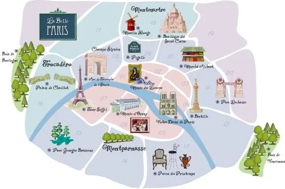 mapa de Paris
