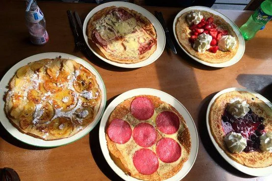 Eating in Amsterdam Dutch pancakes