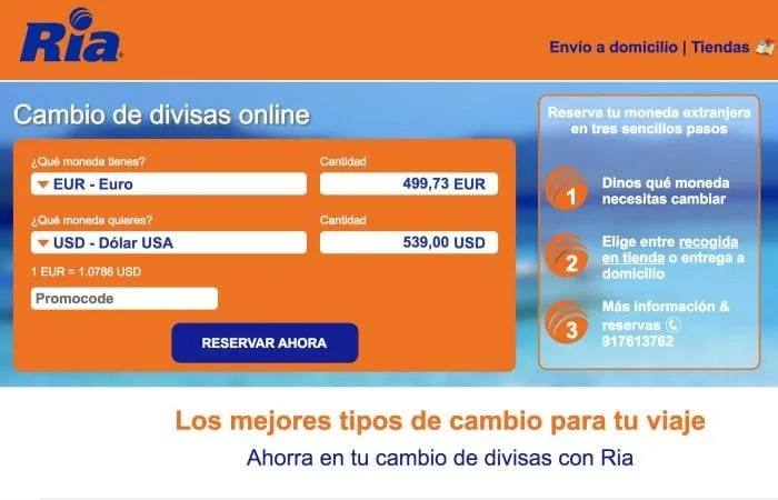 cambio divisas extranjero