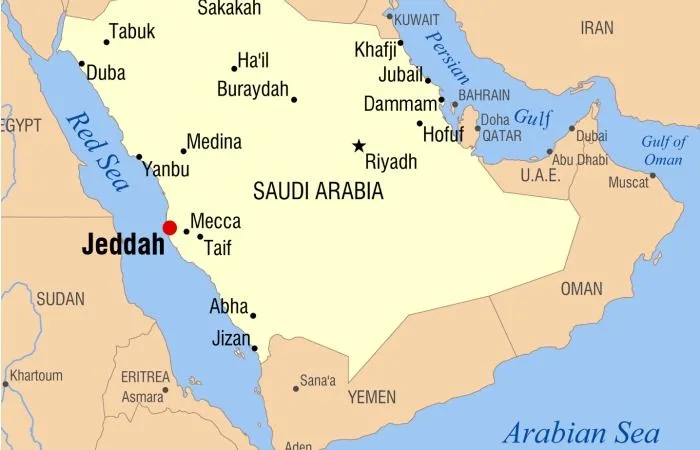 map of Jeddah Saudi Arabia