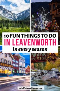 Are you traveling to Leavenworth and looking for what to do? This  Leavenworth travel guide will give you all the best things to do in  Leavenworth in every season. Whether you want to visit  Leavenworth in summer, winter, or spring, there is something for you to do. The post also gives ideas on where to stay in  Leavenworth plus where to eat in  Leavenworth to fully enjoy this Bavarian town in Washington state.