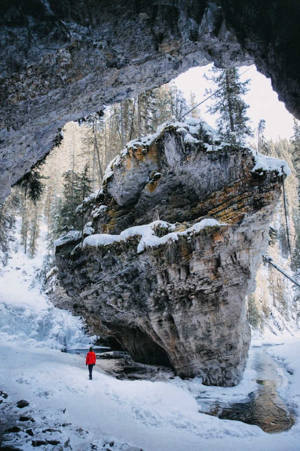 Johnston Canyon in winter