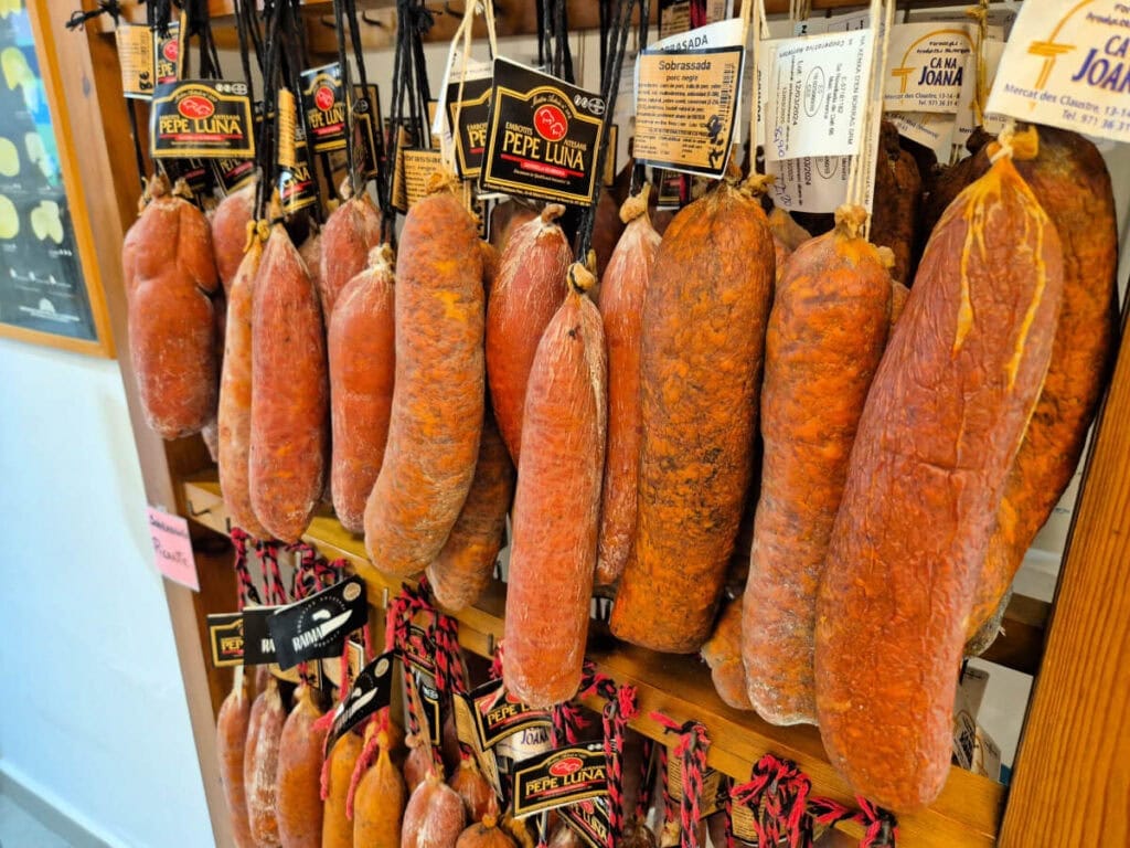 Sobrasada mercado de Mahón Menorca