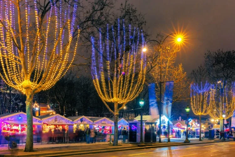 Christmas market in Paris France
