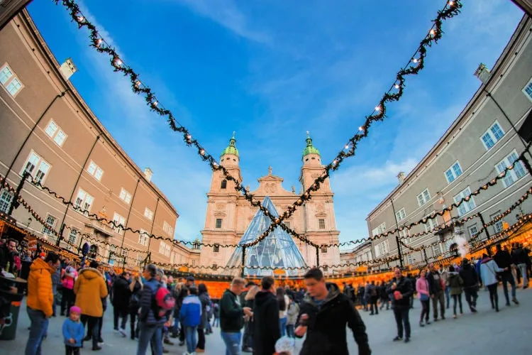 Christmas market in Salzburg Austria