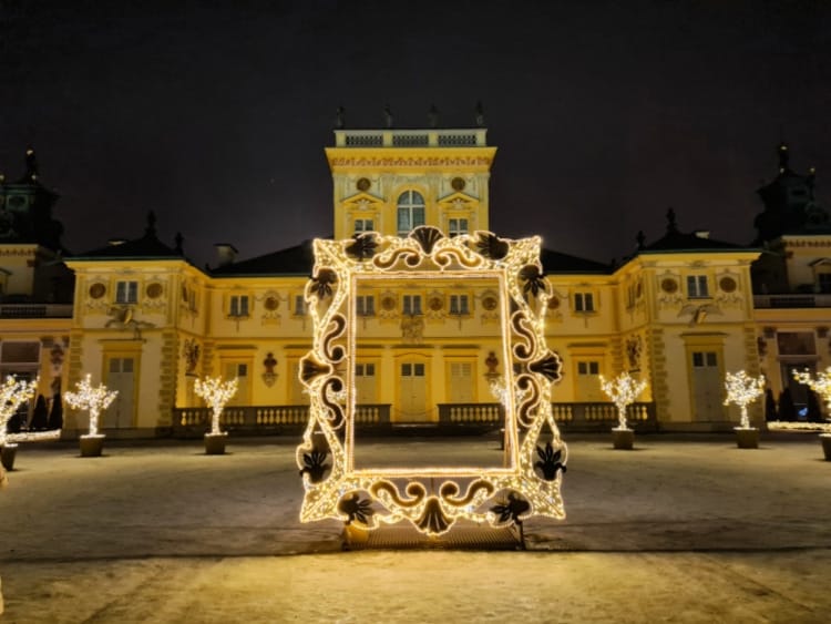 Palacio de Wilanów en Navidad