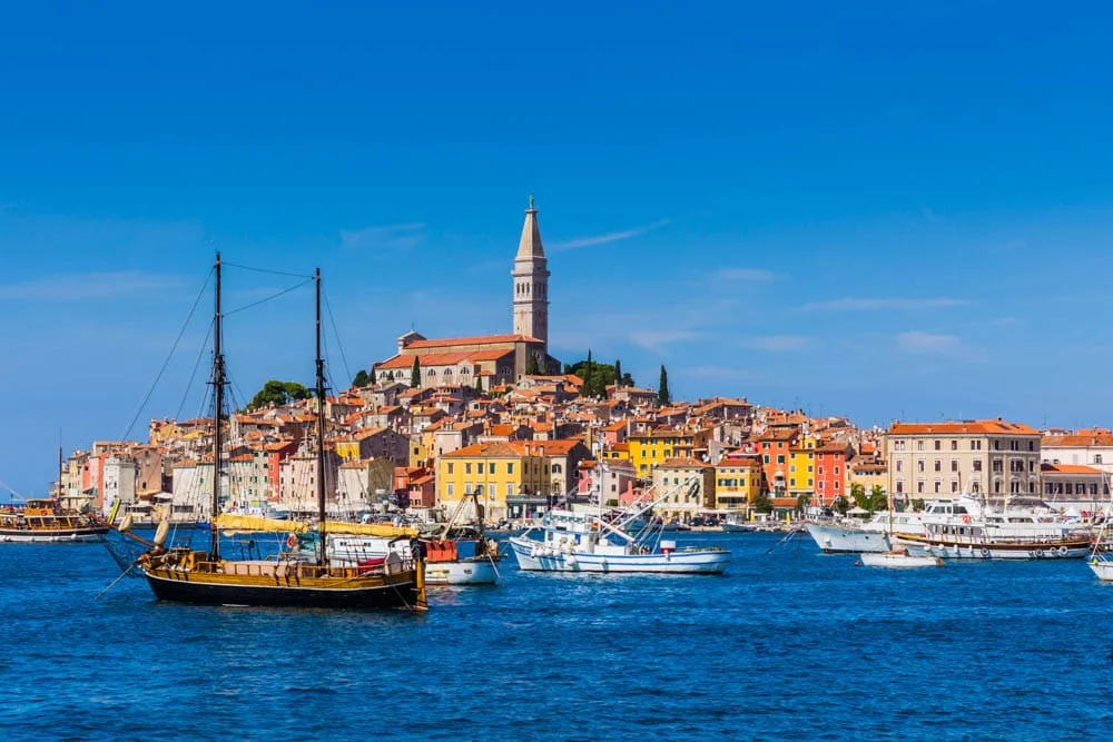 view old town Rovinj croatia