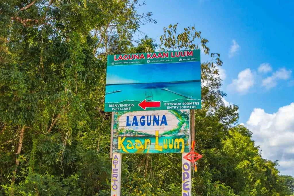 e signpost Laguna De Kaan Luum mexico 1024x683