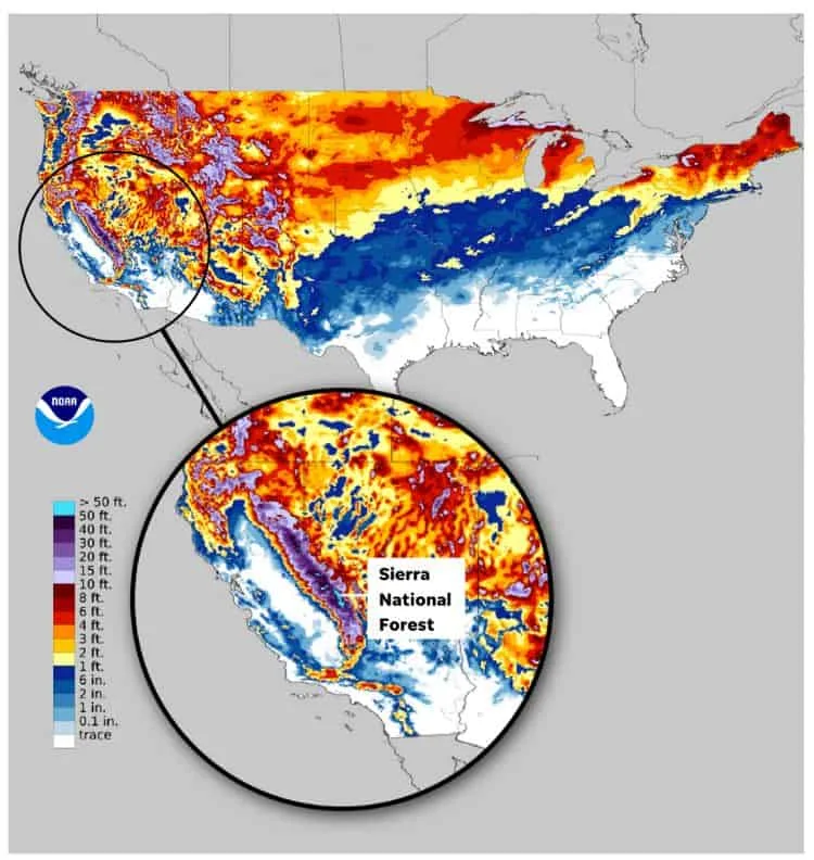 California Gridded Snowfall Analysis