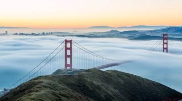 Golden hour at Golden gate San Francisco