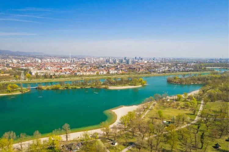 Jarun lake Zagreb croatia