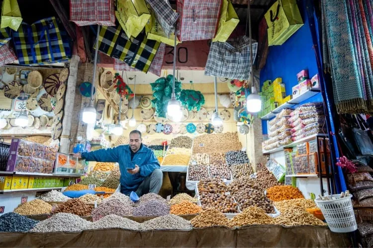 Tienda de datiles y frutos secos en Marrakech