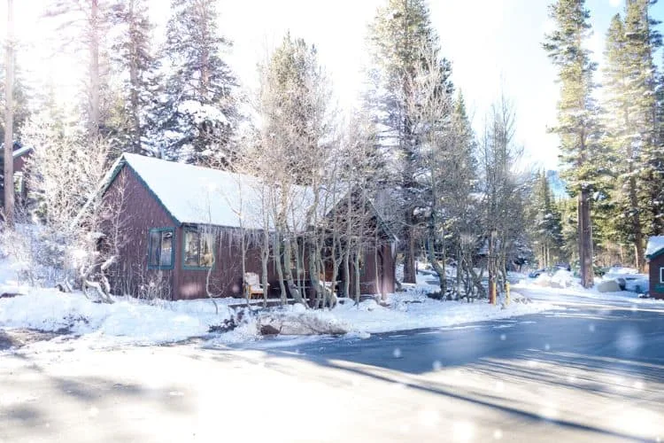 Way to Mammoth Lakes in Winter