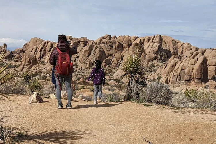 parent and child on discovery trail