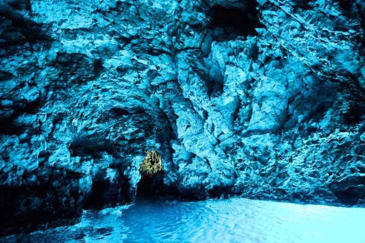 Blue cave in Bisevo island Croatia