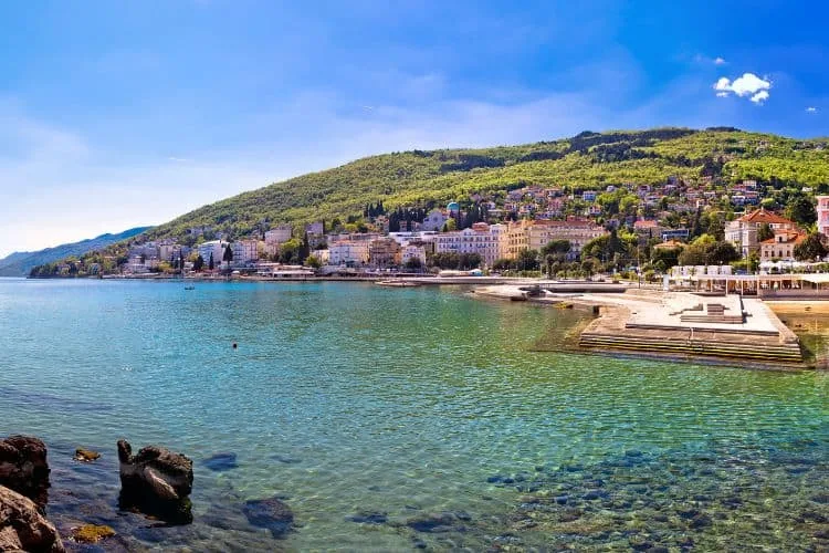 Opatija waterfront in Kvarner Bay Croatia