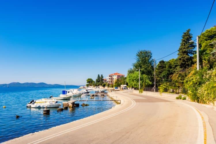 Zadar Croatia Coastline in a sunny day