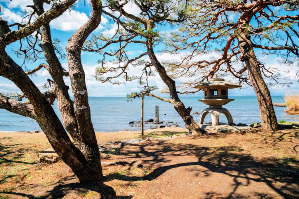 Lake Biwa in Shiga, Japan