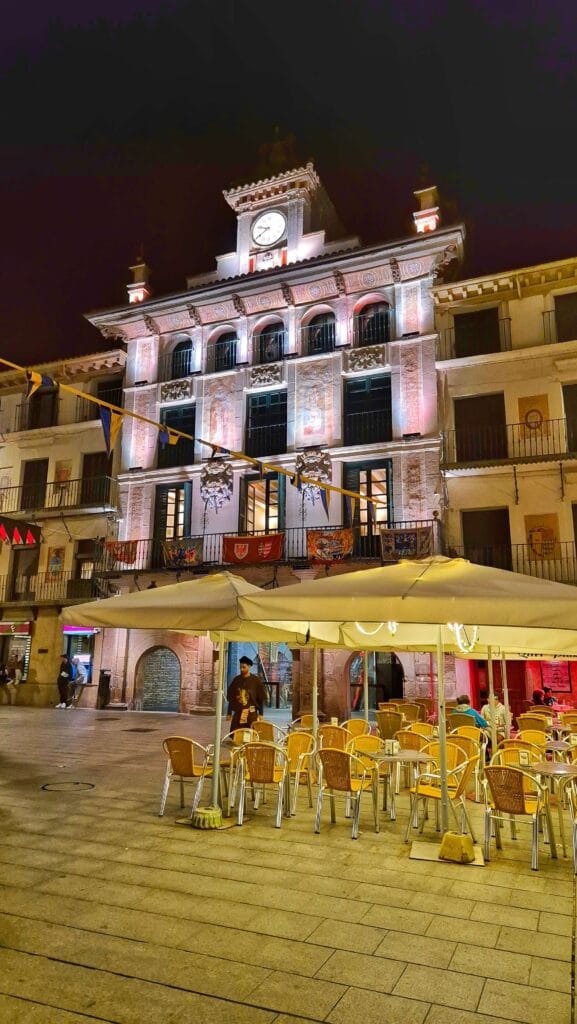 Tudela de noche Navarra 577x1024